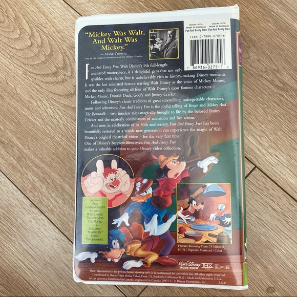 Fun and Fancy Free: 50th Anniversary Walt Disney's Masterpiece - Picture 3 of 5